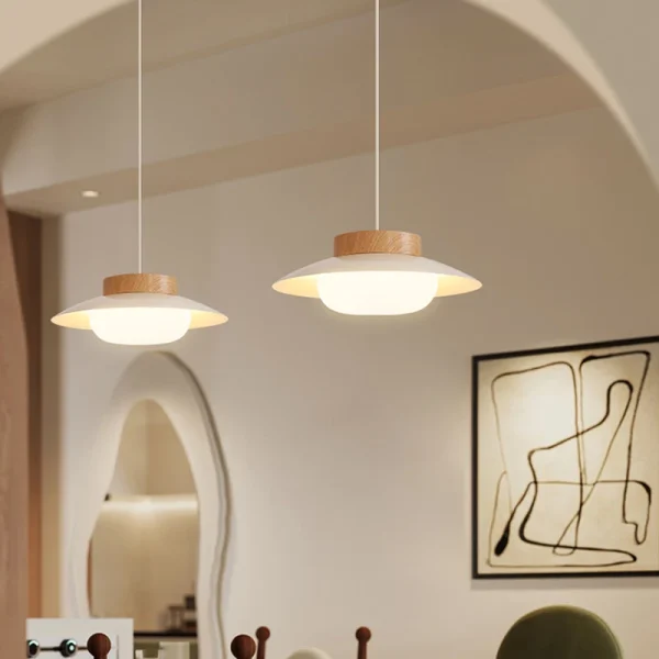 Nordic Cream Wind LED Pendant Light Art Decorative Hanging Lamp For Kitchen Island Dining Room Bedside Modern Lighting Fixtures - Image 2